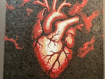 Tell-Tale Heart Edgar Allen Poe Hueforge 100x100
