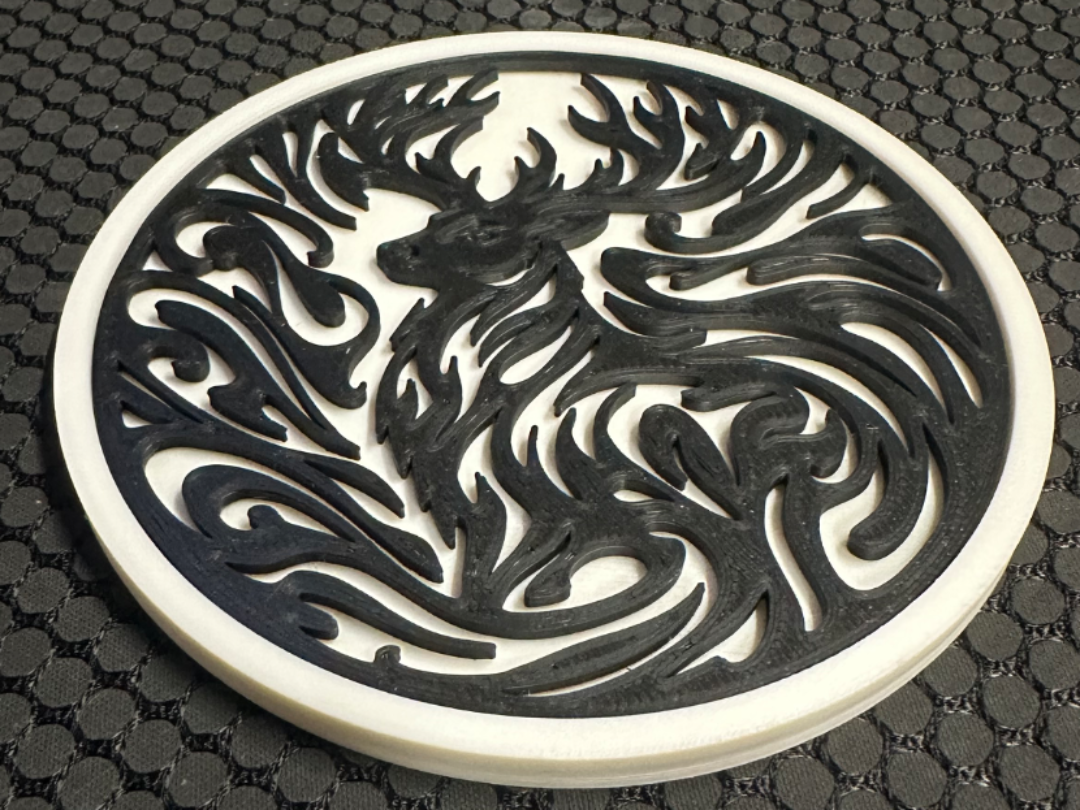 Buck Coaster (108mm) with Removable Insert 