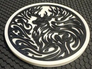 Buck Coaster (108mm) with Removable Insert
