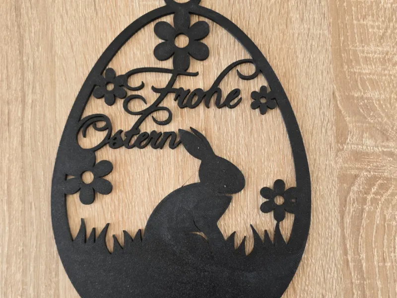 Frohe Ostern Tür und Fenster Bild