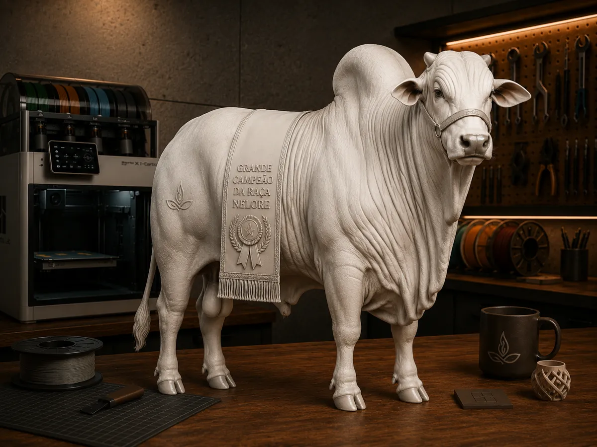 Statue de taureau Nelore champion