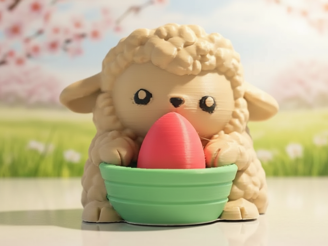 Luna the Easter Lamb AMS & NO AMS