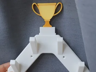 Medal hanging rack with trophy