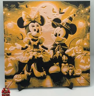 Mickey Minnie Halloween Hueforge