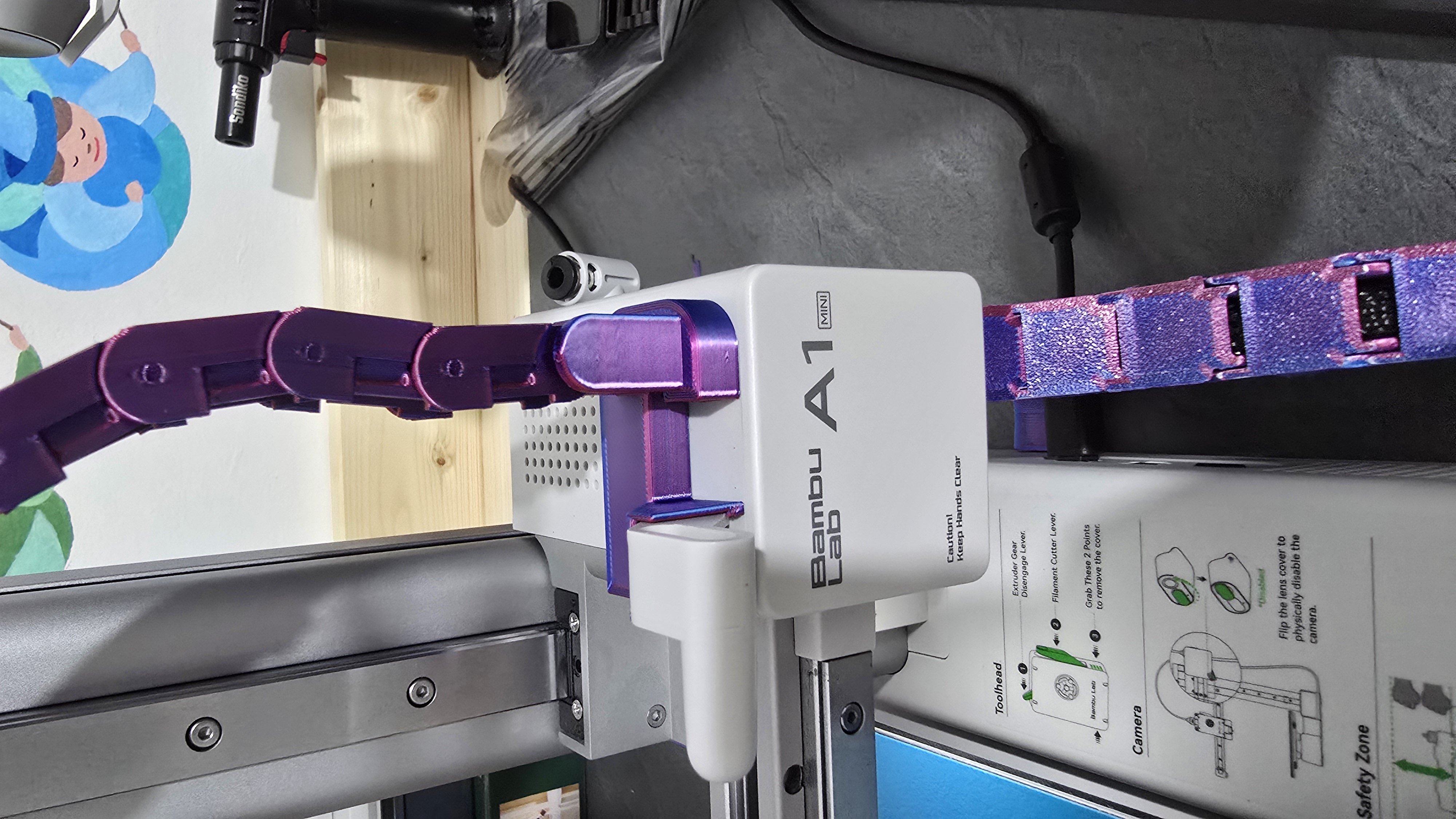Miniatura 4 do modelo 3D A1 X轴拖链 打印头拖链 无需拆解 不占用五通 有AMS适用 