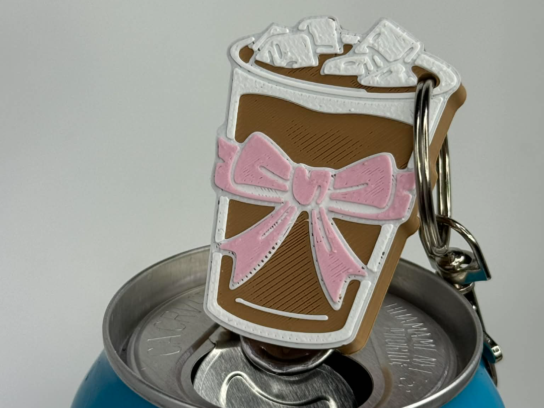 Iced Coffee With Bow Pop Can Tab Opener Tab Fairy