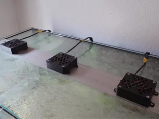 Halter Lüfter Lüftung Entfeuchtung Terrarium 80x25