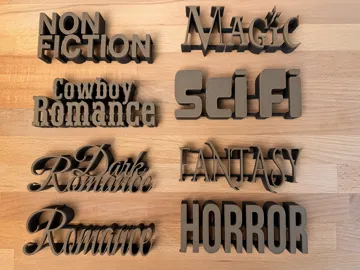 Estante o repisa: Bookshelf Genre Signs for Ikea Billy Bookcase — vista de referencia 3