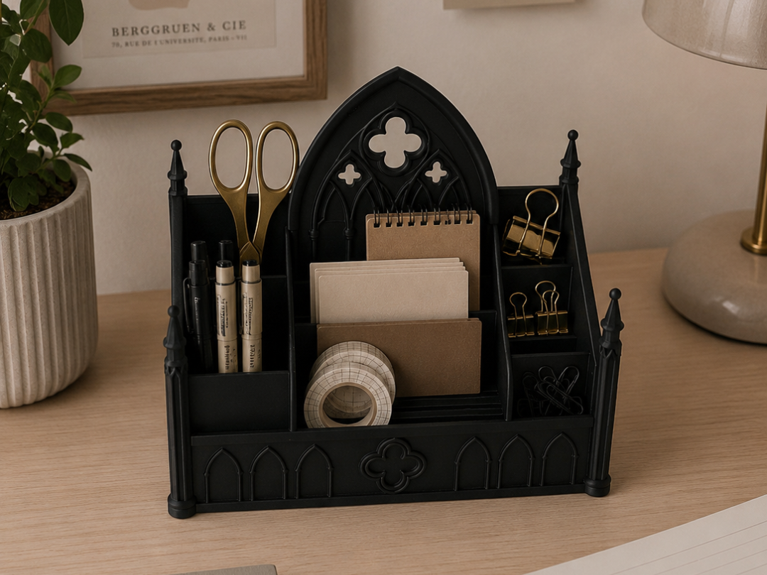 Gothic Desk Organizer – Elegant Structure & Style