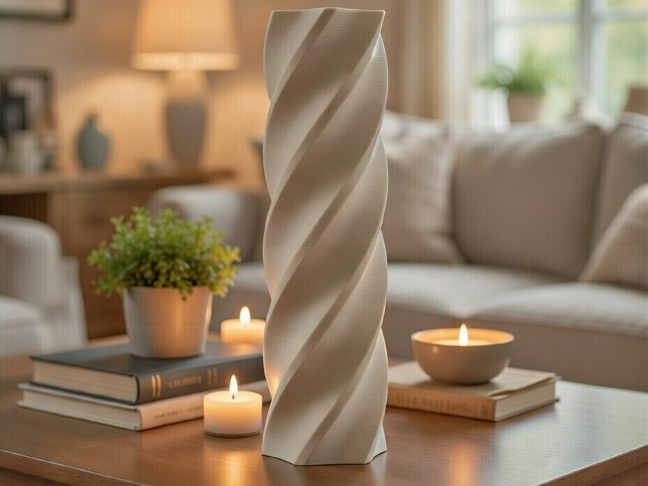 Modern Hexagonal Twist Sculpture