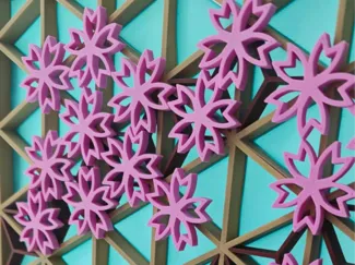 Cherry Blossom for Kumiko Frame
