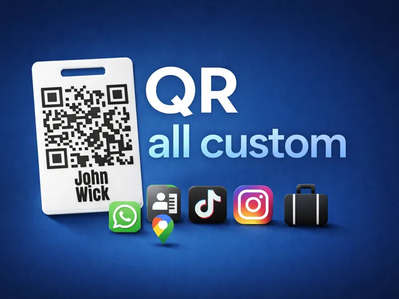 Custom QR Code | WiFi URL VCard Social Tag