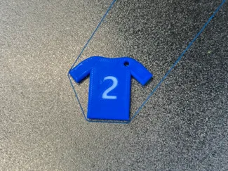 Numbered Shirt Keychains 0-25