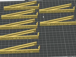 Week days Bag Clips for organizing