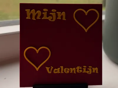 decorative tile with Valentine text