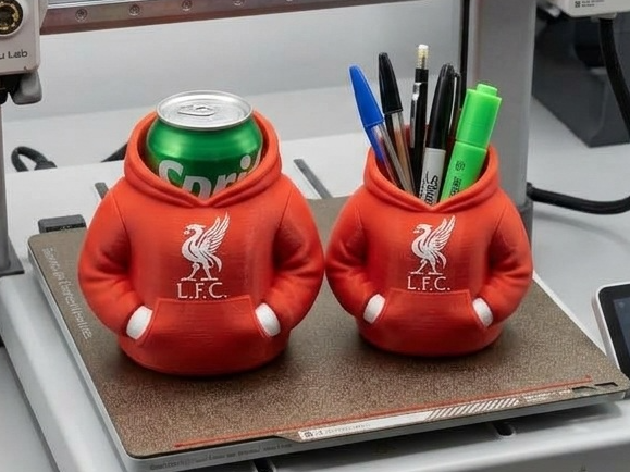 LIVERPOOL HOODIE SET- PEN HOLDER AND CAN COOLER 3D model