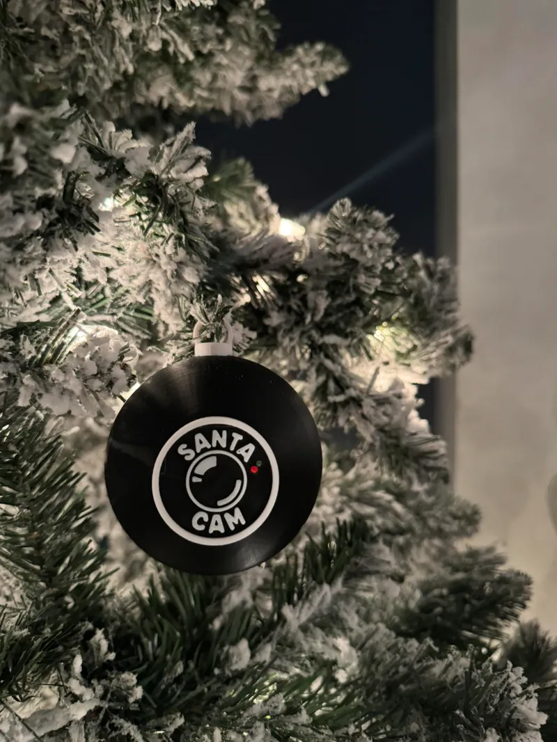 christmas santa cam ornament
