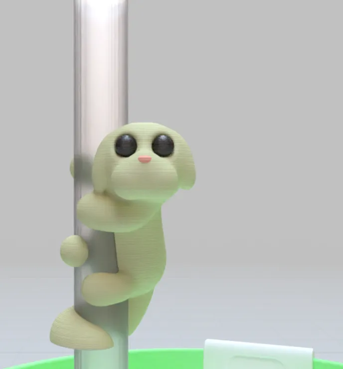 Lab Pup Straw Hugger - Free 3D Print Model - MakerWorld