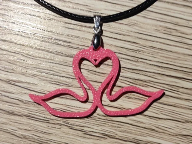 Amour de cygnes (pendentif/boucle)