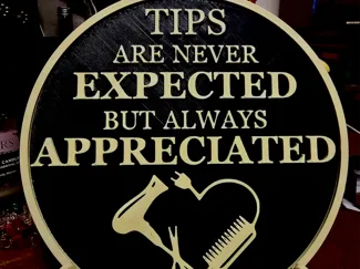 Hairdresser Tip Sign