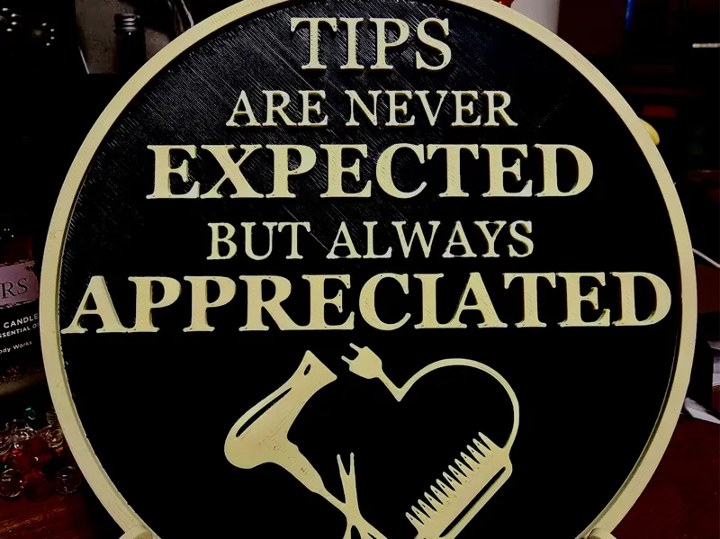 Hairdresser Tip Sign