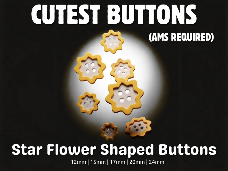 Star flower shaped buttons