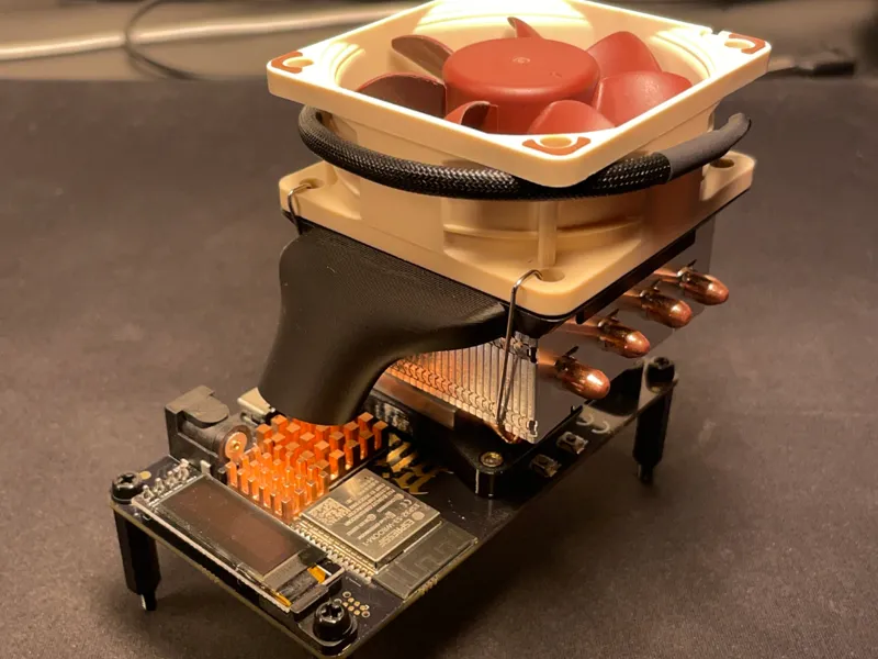 Bitaxe 60mm Fan Adapter for GeekPi w VR Vent