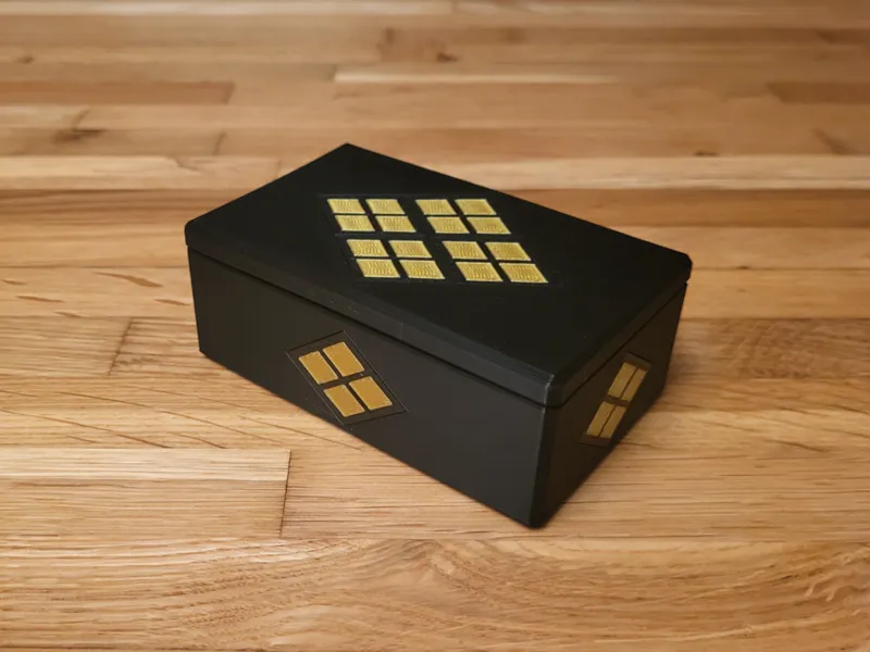 Japanese style box with Takeda kamon