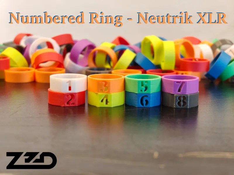 Numbered ring for Neutrik XLR connector