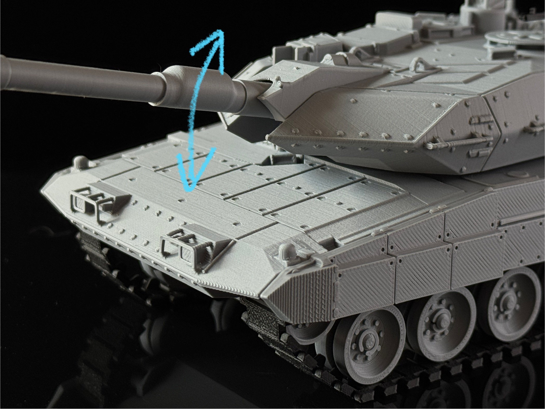 Leopard 2 A7 Main Battle Tank Movable Cannon 1/35 - Free 3D Print