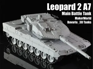 Leopard 2 A7 Main Battle Tank Movable Cannon 1/35