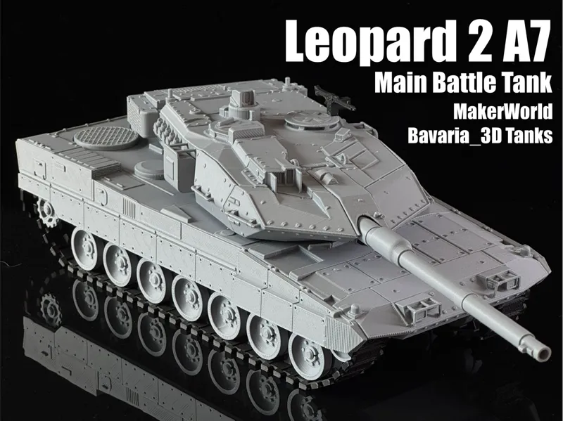 Leopard 2 A7 Main Battle Tank Movable Cannon 1/35