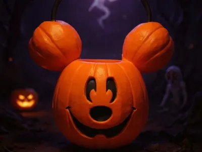 Halloween Mickey Pumpkin Trick or Treat Bucket