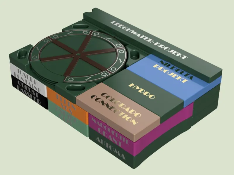 Wasserkraft + Erweiterungen Brettspiel Inlay