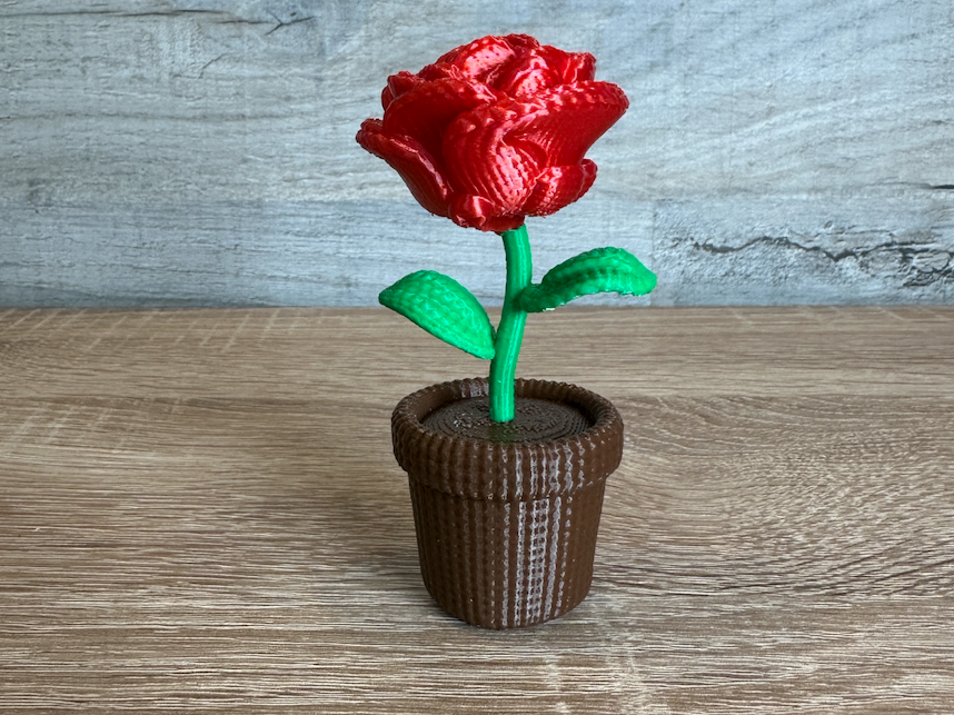 Potted Eternal Rose: Floral Decor Valentine's Day