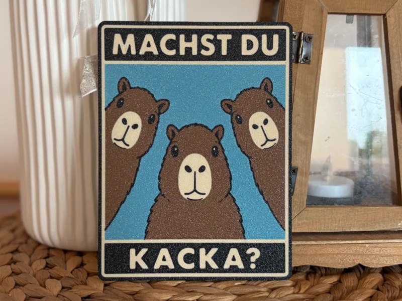 Lustiges Capybara Schild für das Gäste WC