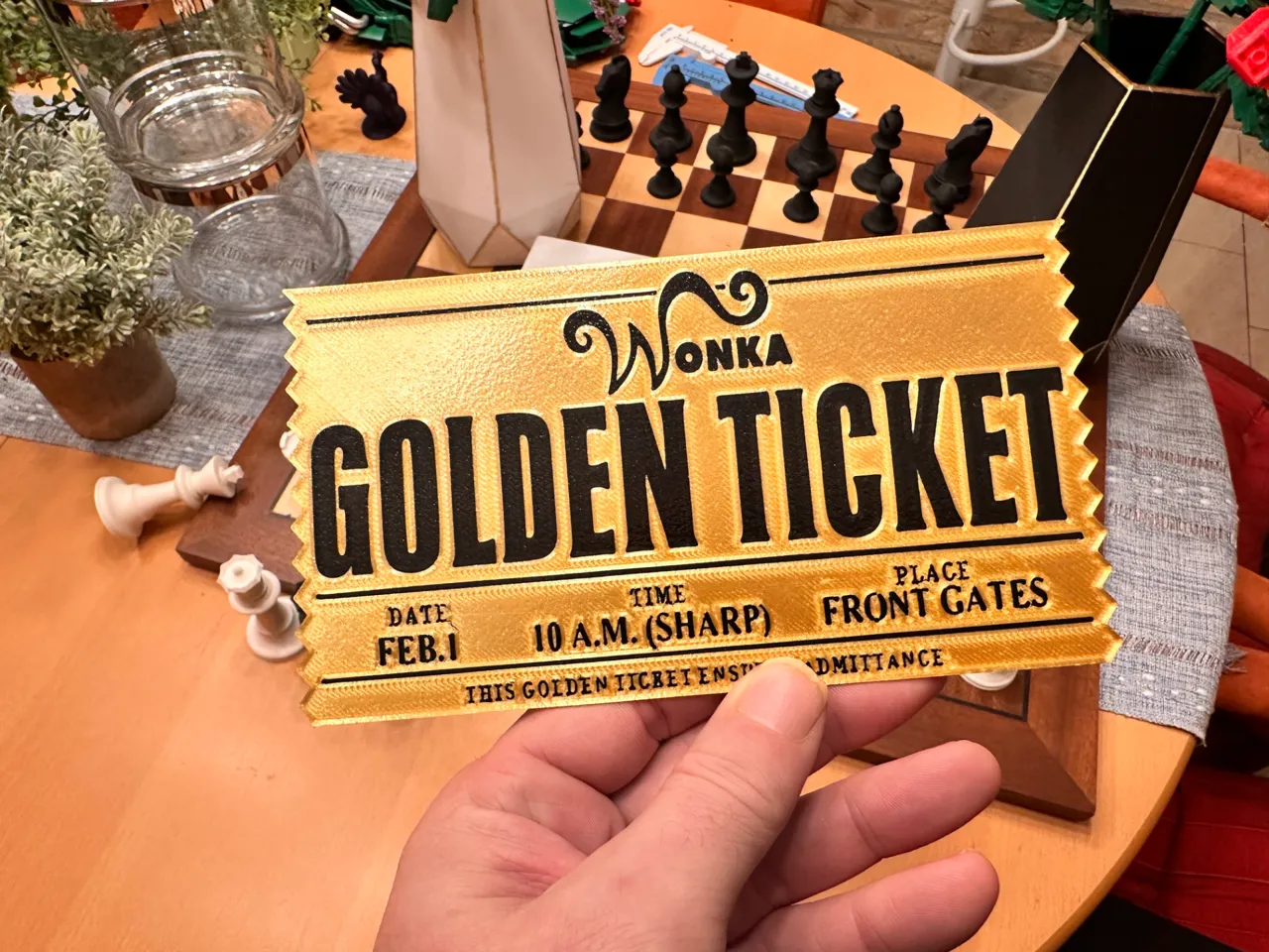 Willy Wonka golden Ticket - with update view 3