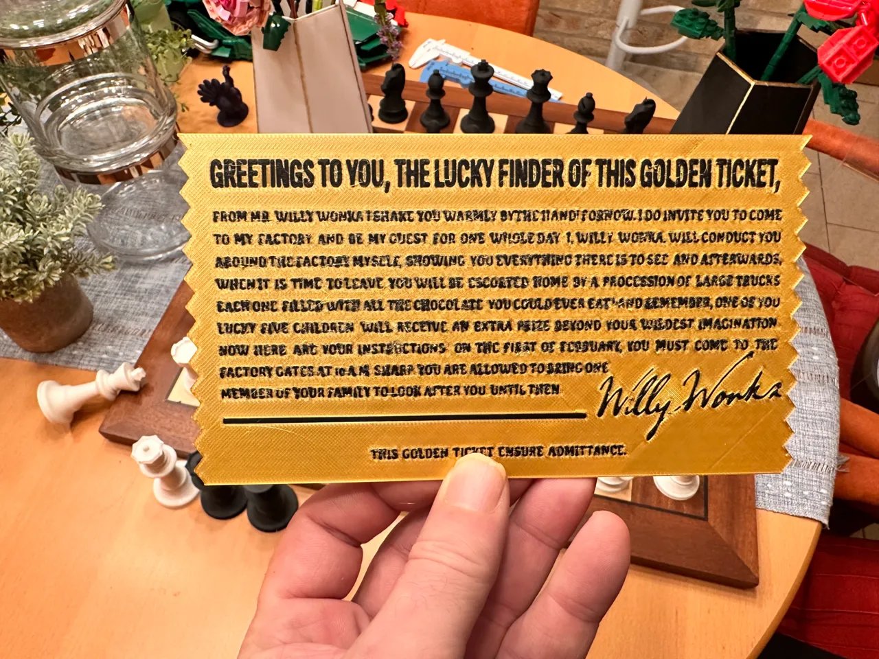 Willy Wonka golden Ticket - with update view 4