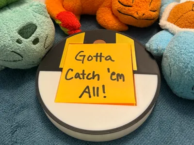 Pokemon Ultra Ball 3x3 PostIt / Sticky Note Holder