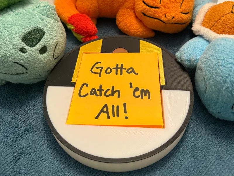 Pokemon Ultra Ball 3x3 PostIt / Sticky Note Holder