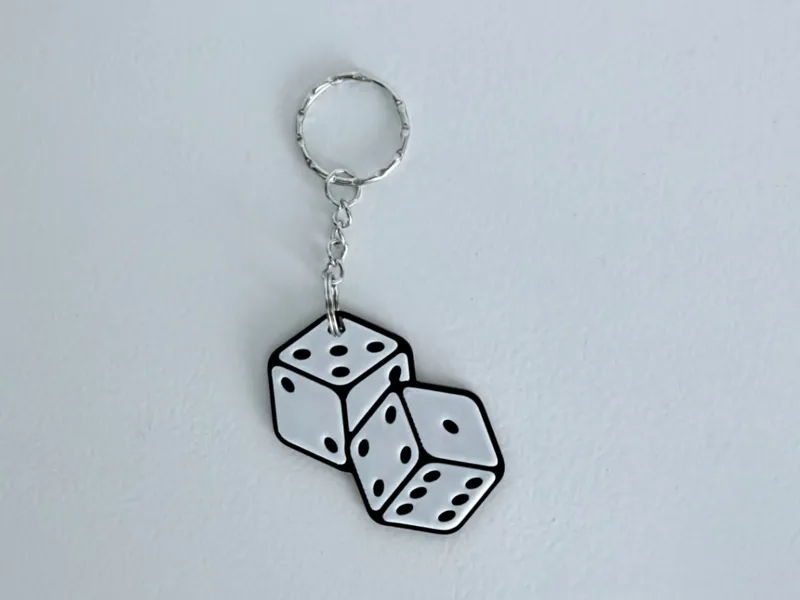 Dice Keychain – Lucky Casino Dice