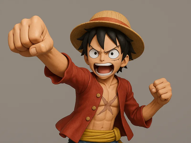Monkey D. Luffy – Gum-Gum Pistole Pose (One Piece)