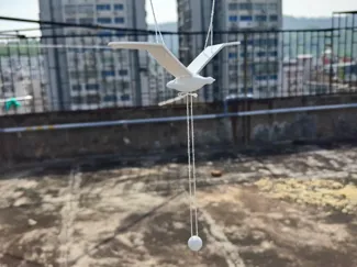 会飞的海鸥(一体打印),悬挂飞鸟客厅阳台装饰儿童床头玩具空中吊饰悬挂