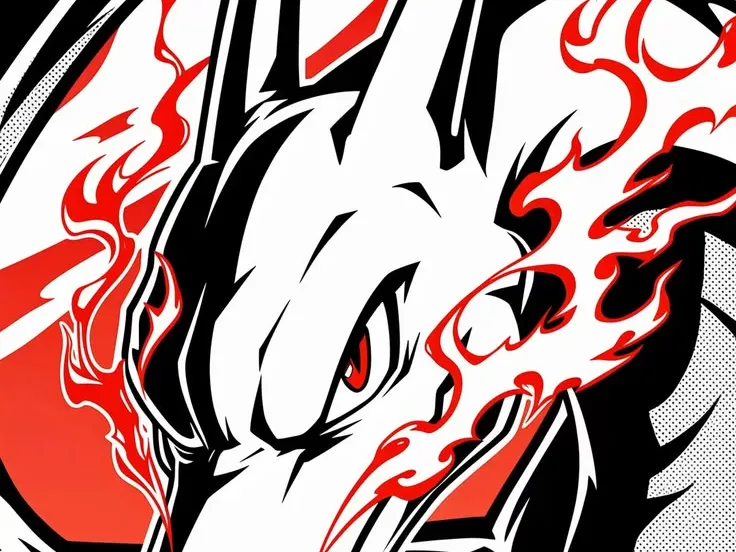Charizard 3D Manga Panel - Multi-Color Artwork