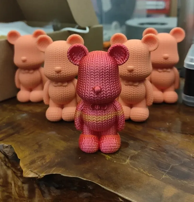 Violent Bear--Hidden Edition Knit Texture, Keychain, Ornament, Pendant (Adjust size as needed) by liupeiyty MakerWorld: Download Free 3D Models - 3D model önizlemesi