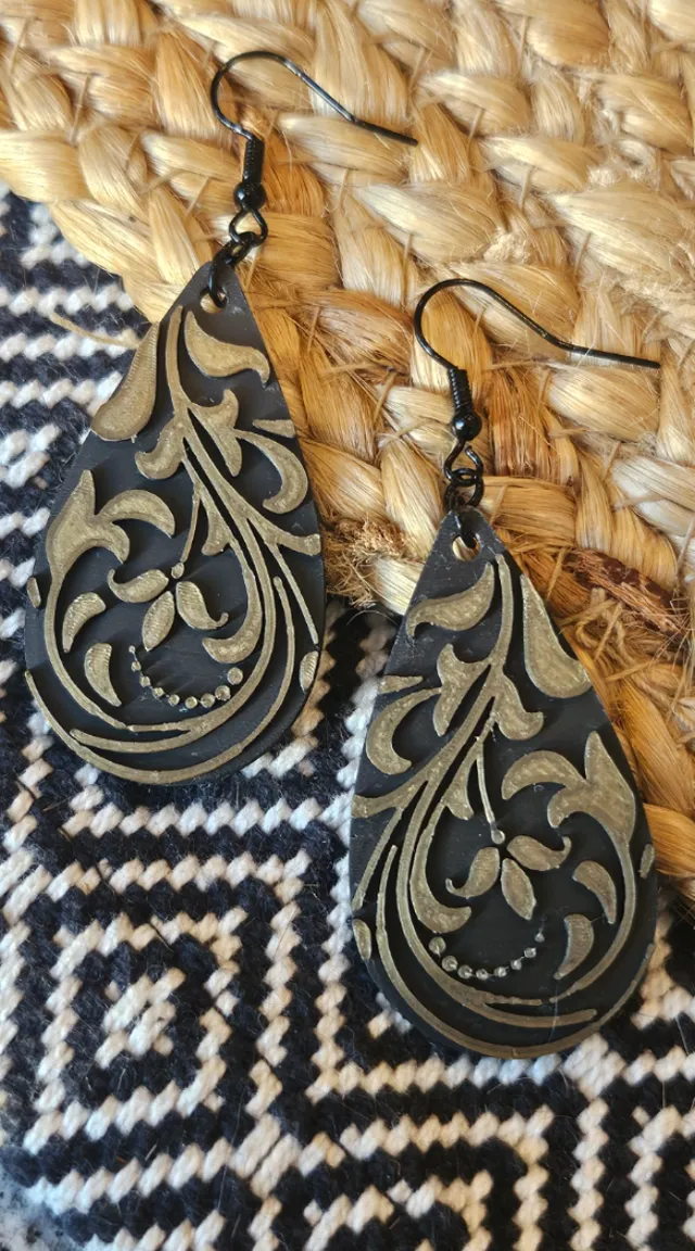 Fancy Vine & Flower Earring