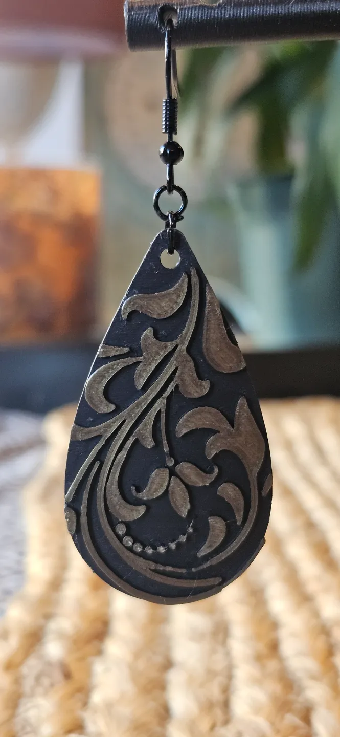 Fancy Vine & Flower Earring view 2