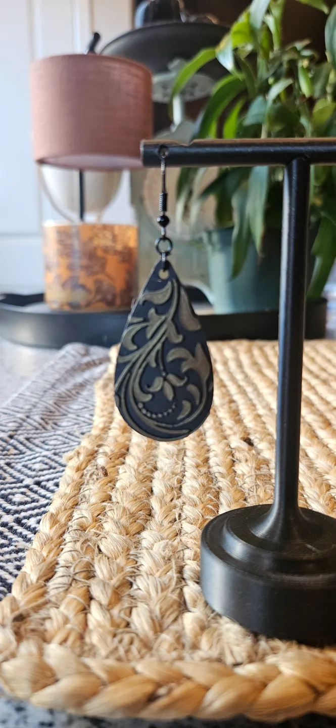 Fancy Vine & Flower Earring view 4