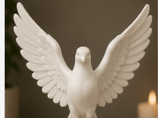Holy Spirit Dove on Clouds