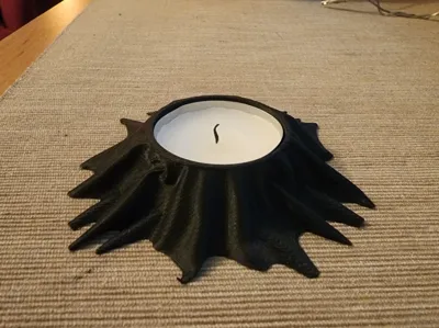 Black votive candle holder